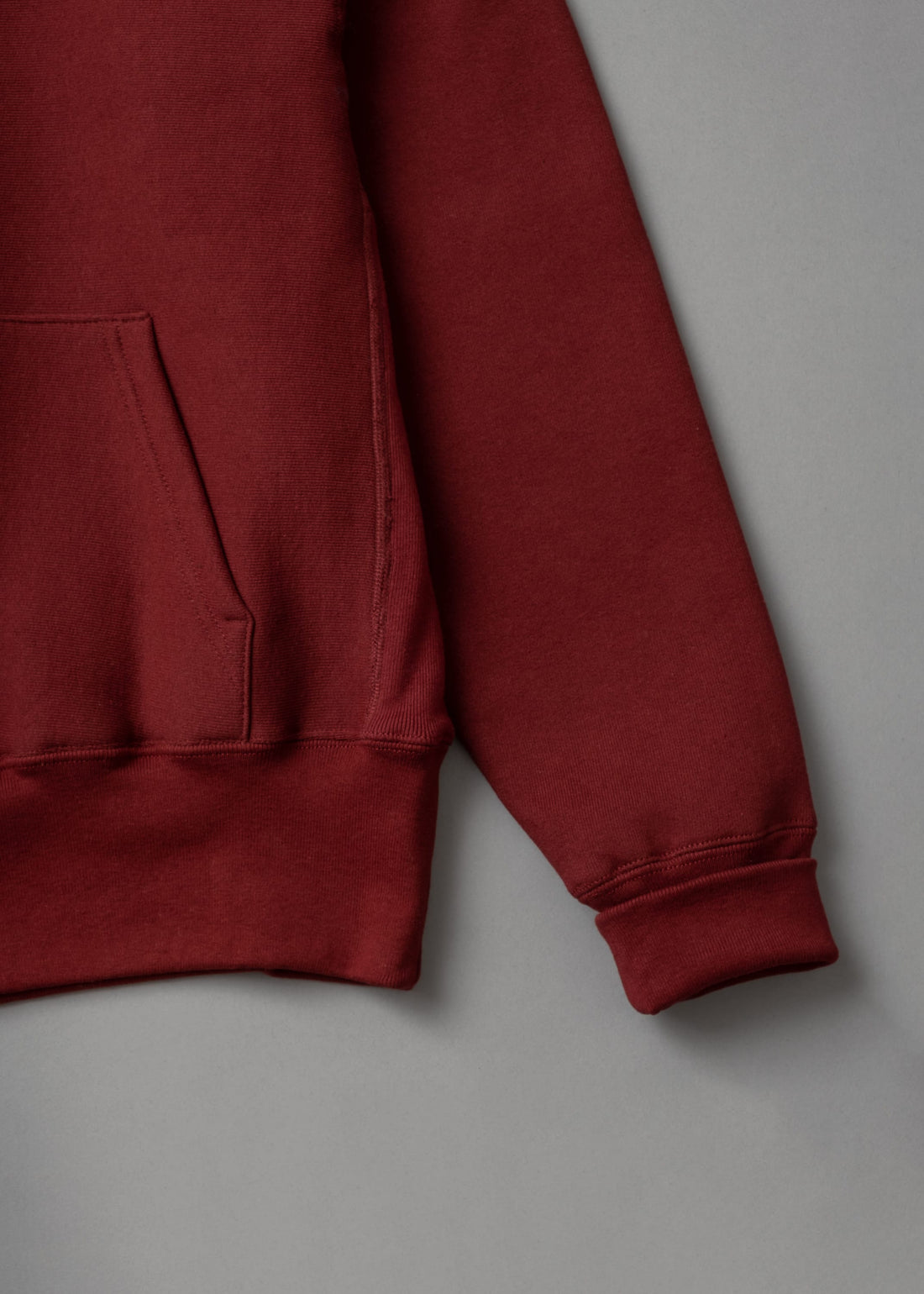 SWEATSHIRT EPAIS - BORDEAUX - Cross-Knit® heavyweight 12 OZ  - CAMBER USA