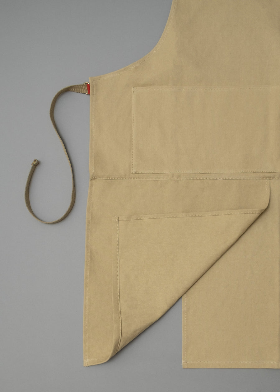 TABLIER FENDU EN CANVAS EPAIS - "FRONT SPLIT APRON" - NIWAKI