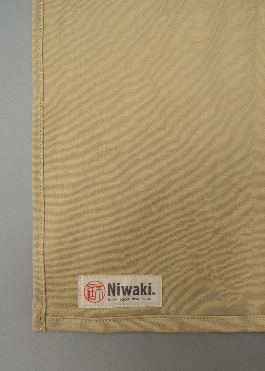 TABLIER FENDU EN CANVAS EPAIS - "FRONT SPLIT APRON" - NIWAKI