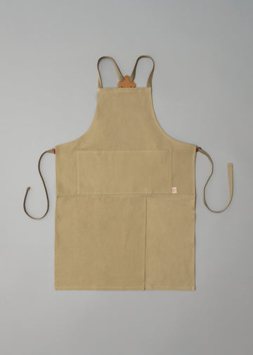 TABLIER FENDU EN CANVAS EPAIS - "FRONT SPLIT APRON" - NIWAKI