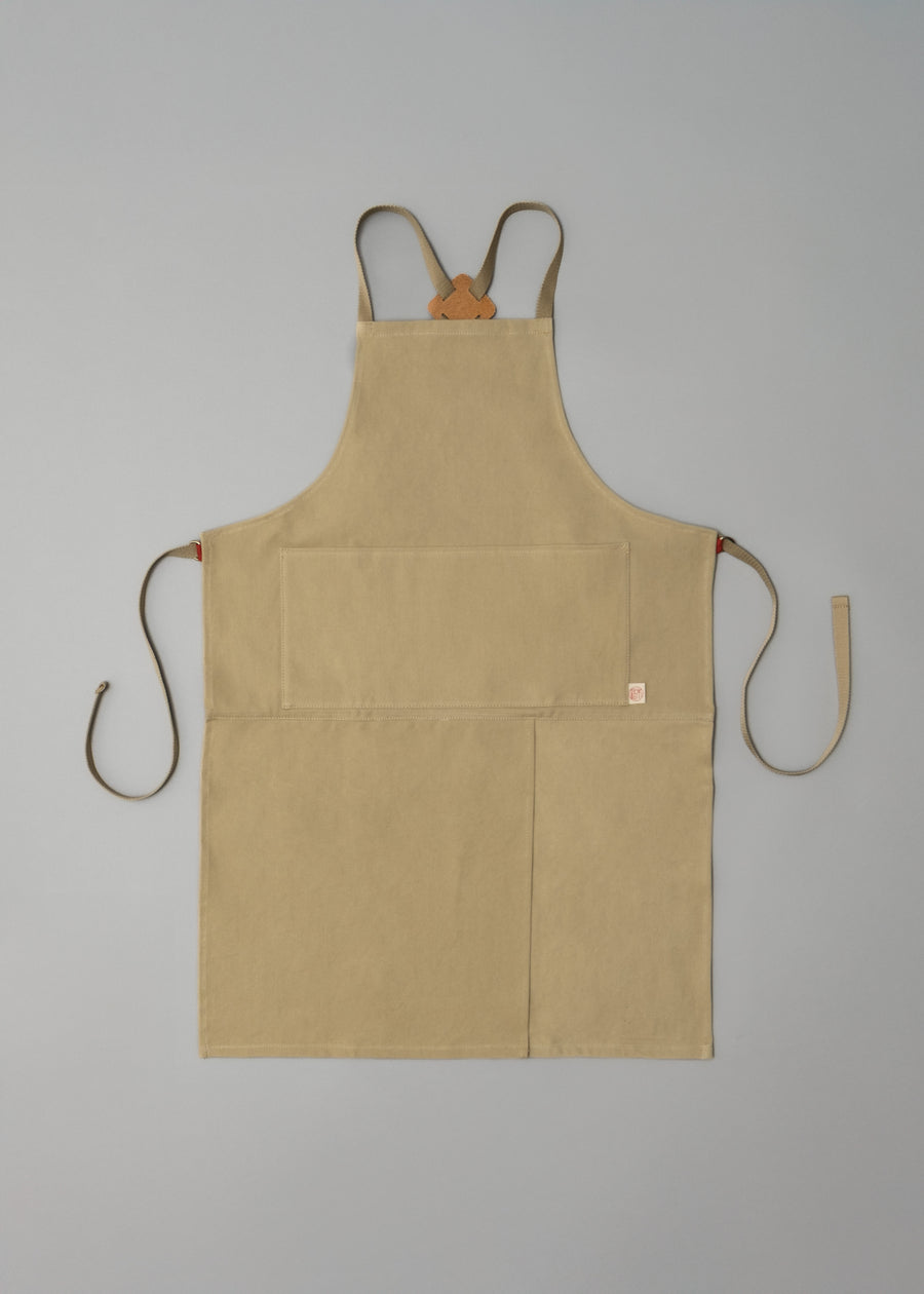 TABLIER FENDU EN CANVAS EPAIS - "FRONT SPLIT APRON" - NIWAKI