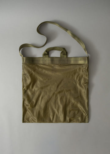 SAC TOTE ULTRA LEGER - TOILE DE PARACHUTE VINTAGE - 2-WAY BAG - OLIVE - PUEBCO
