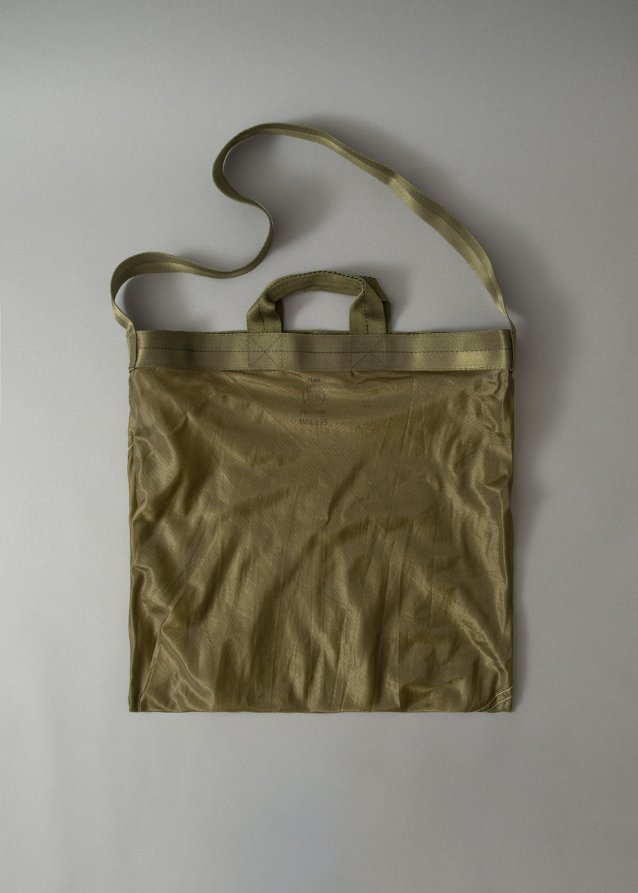 SAC TOTE ULTRA LEGER - TOILE DE PARACHUTE VINTAGE - 2-WAY BAG - OLIVE - PUEBCO