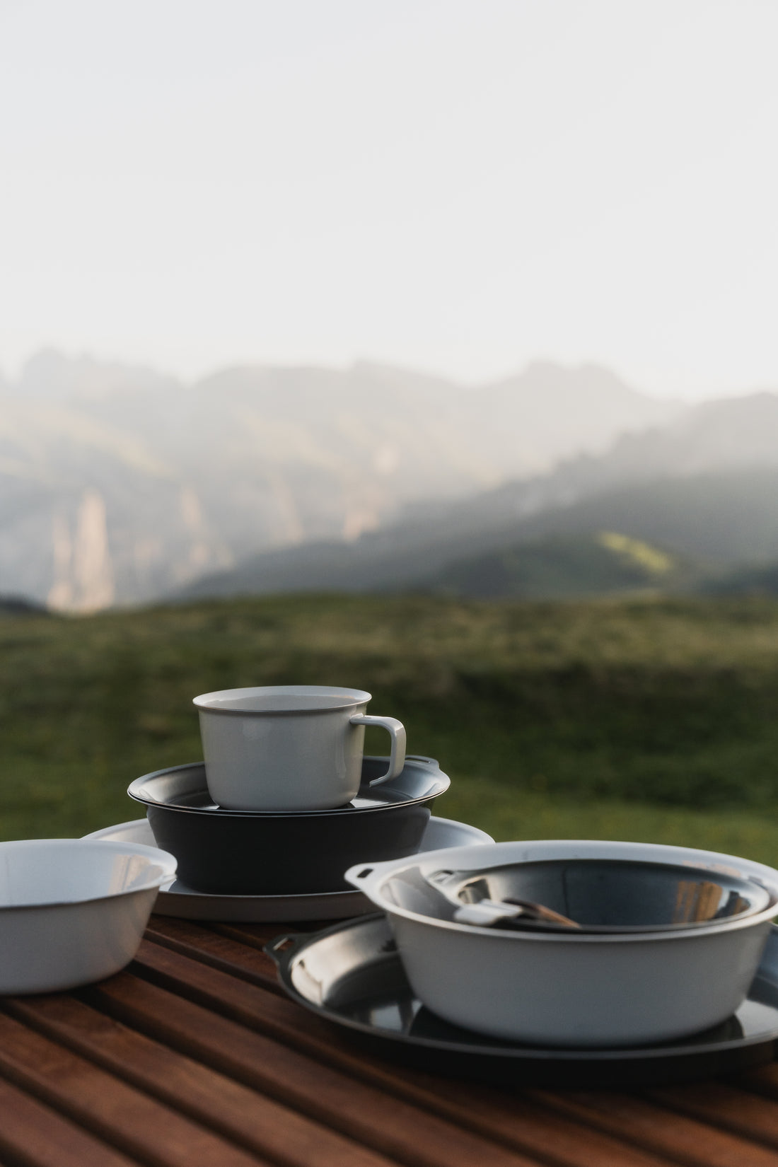 FORIS WIDE MUG - LARGE - 400 ML - ASH GREEN - KINTO