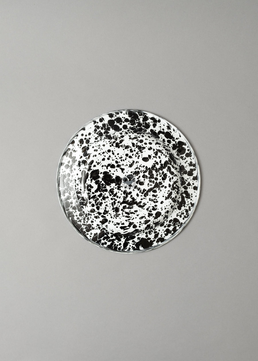ASSIETTE PLATE 26 cm - BLACK « SPLASH » - CROW CANYON